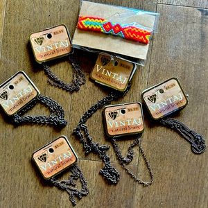 Jewelry makers!! 6 chains &1 woven Friendship Bracelet for your creative spirit!